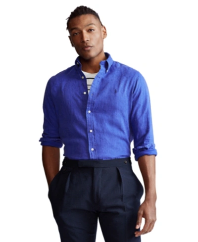 Polo Ralph Lauren Men's Classic Fit Linen Shirt In Summer Royal | ModeSens