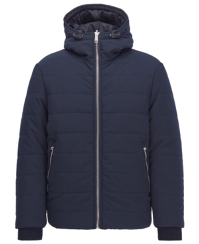 Shop Hugo Boss Boss Men's Cestra Reversible Jacket In Dark Blue