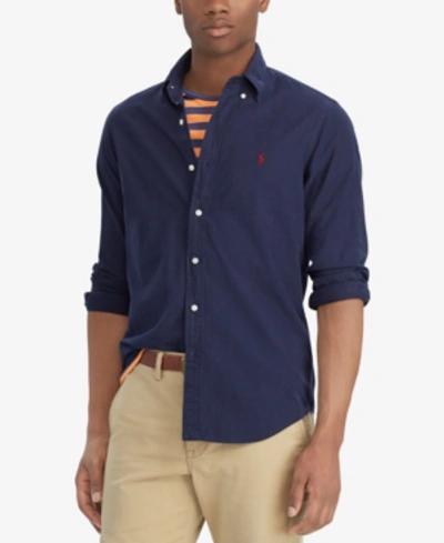 Shop Polo Ralph Lauren Men's Big & Tall Classic Fit Long-sleeve Oxford Shirt In Rl Navy