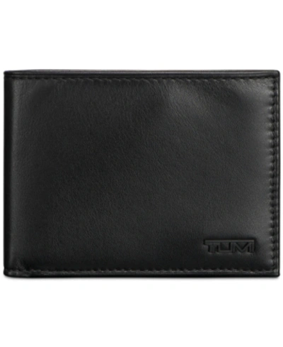 Shop Tumi Men's Leather Double Billfold In Black