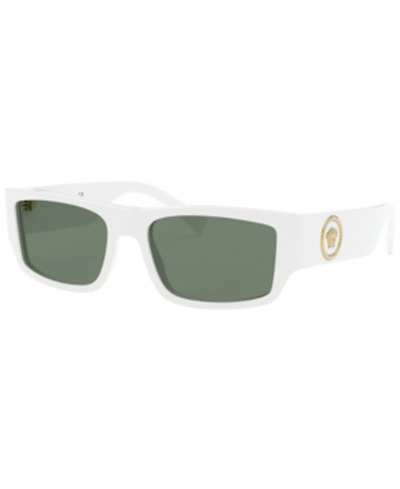 Shop Versace Sunglasses, Ve4385 56 In White/green