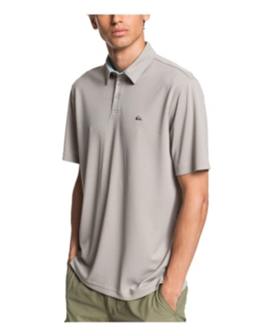 Shop Quiksilver Men's Water Polo Short Sleeve Polo Shirt In Flint Gray