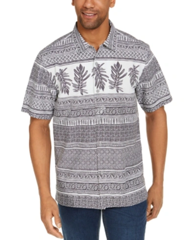 Shop Tommy Bahama Men's Botanical Border Short Sleeve Camp Shirt In Cocoon