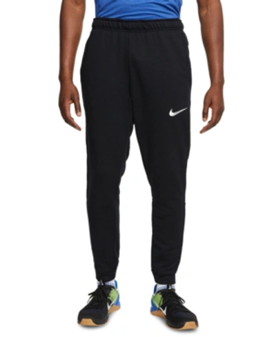Shop Nike Men's Dri-fit Fleece Training Pants In Black/white