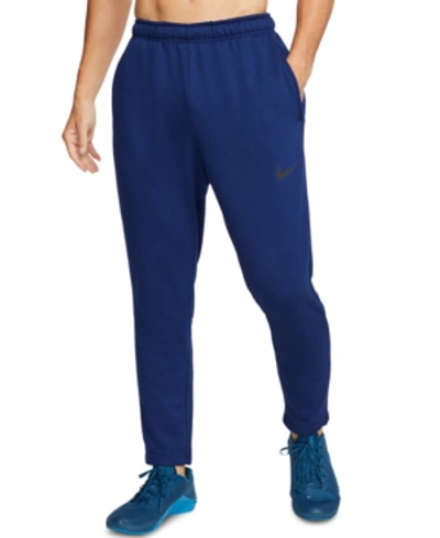 Shop Nike Men's Dri-fit Fleece Training Pants In Blue Void