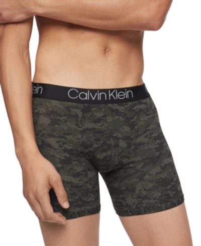 Shop Calvin Klein Men's Ultra-soft Modal Boxer Briefs In Green Camo