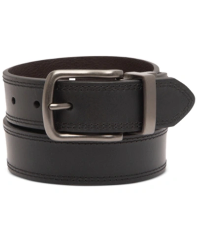 Shop Levi's Men's Embossed Reversible Belt In Black/brown