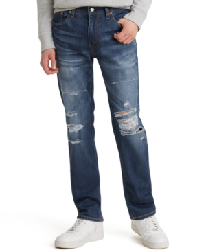 men's athletic fit ripped jeans