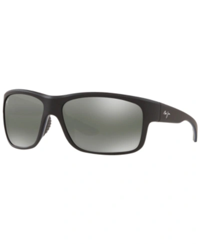 Shop Maui Jim Men's Southern Cross Polarized Sunglasses In Black Clear/grey Polar