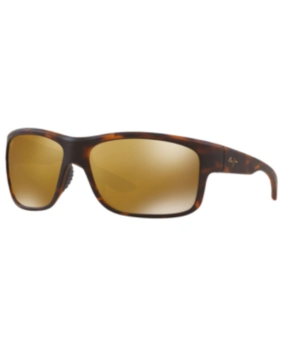 Shop Maui Jim Men's Southern Cross Polarized Sunglasses In Tortoise Brown/bronze Polar