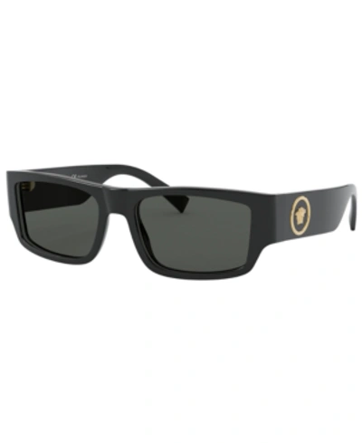 Shop Versace Men's Polarized Sunglasses, Ve4385 In Black/polar Grey