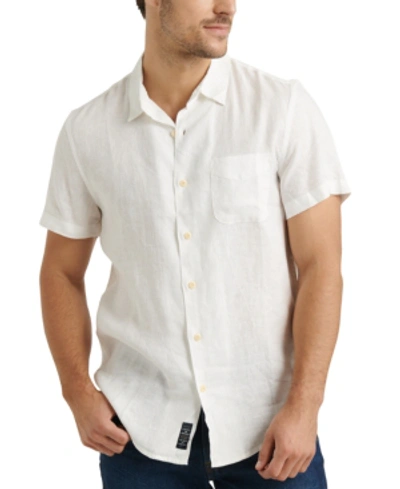 Shop Lucky Brand Men's San Gabriel Short-sleeve Button-down Shirt In White