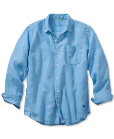 Shop Tommy Bahama Men's Sea Glass Breezer Classic-fit Linen Shirt In Blue Yonde