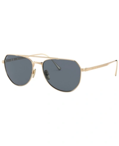 Shop Persol Sunglasses, Po5003st 54 In Gold/light Blue