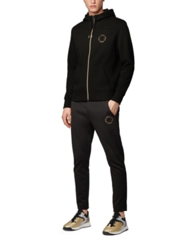 Hugo Boss Boss Men's Saggy Circle Zip-through Hoodie In Black | ModeSens