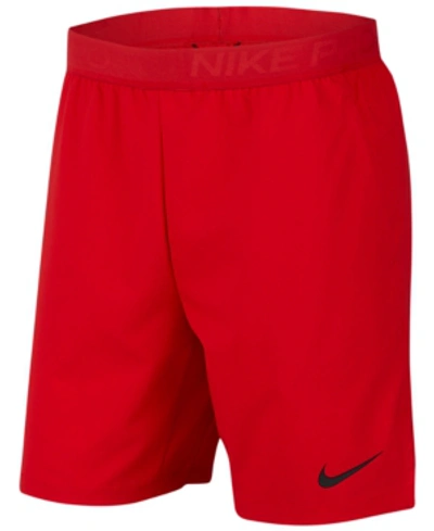 Shop Nike Men's Pro Flex Vent Max Training Shorts In University Red/black