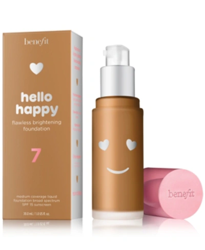 Shop Benefit Cosmetics Hello Happy Flawless Brightening Foundation In Shade 07 Medium Tan Neutral