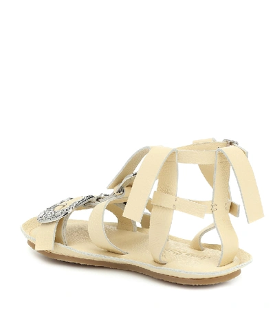 Shop Acne Studios Leather Sandals In White