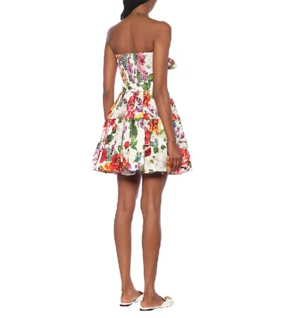 Shop Dolce & Gabbana Floral Cotton Miniskirt In Multicoloured