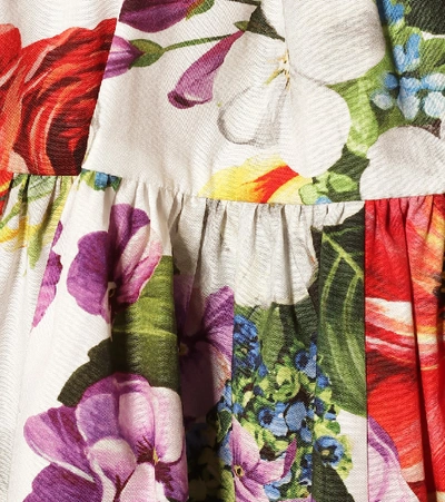 Shop Dolce & Gabbana Floral Cotton Miniskirt In Multicoloured
