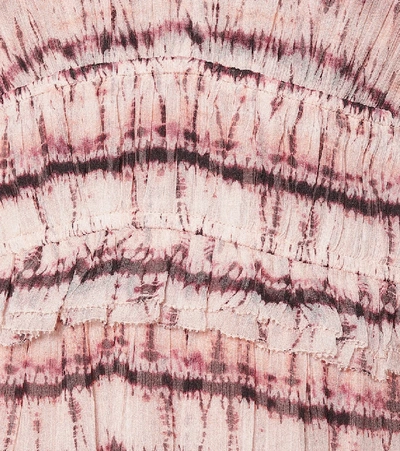 Shop Ulla Johnson Elodie Printed Silk Midi Dress In Pink