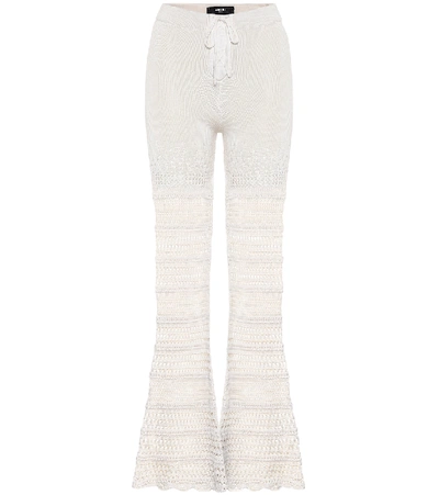 Shop Amiri Crochet Silk-blend Pants In No