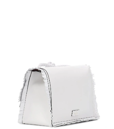 Shop Valentino The Rope Small Leather Clutch In White