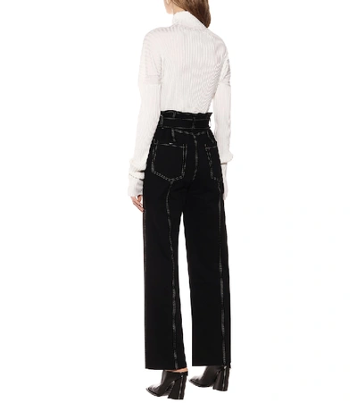Shop Colovos High-rise Straight Jeans In Black