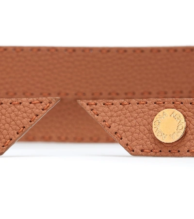 Shop Agnona Leather Belt In Brown