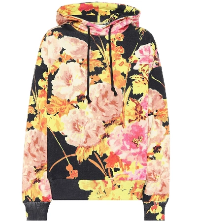 Shop Dries Van Noten Floral Cotton Hoodie In Multicoloured