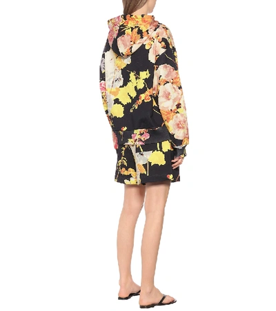 Shop Dries Van Noten Floral Cotton Hoodie In Multicoloured