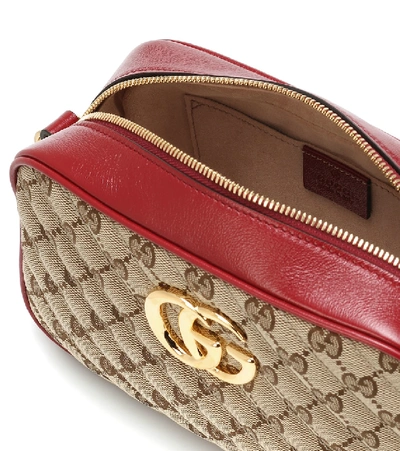 Shop Gucci Gg Marmont Small Camera Shoulder Bag In Red