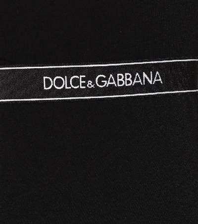 Shop Dolce & Gabbana Logo Cotton-blend Jersey Camisole In Black