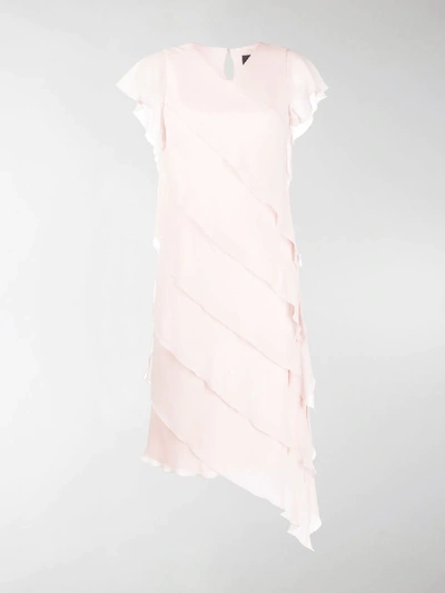 Shop Max Mara Bamby Asymmetrical Ruffle Skirt In Pink