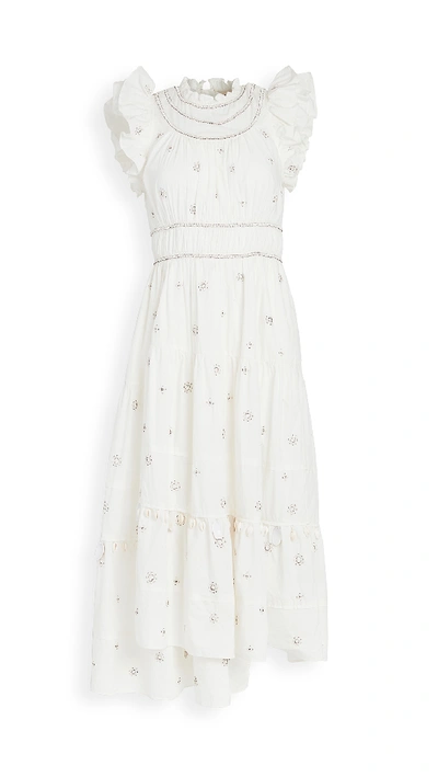 Shop Ulla Johnson Zemora Dress In Blanc