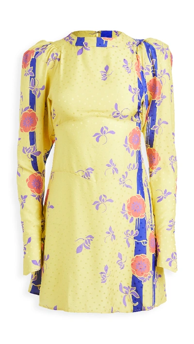 Shop Silvia Astore Jade Short Dress In Yellow