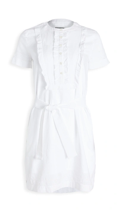 Shop Apc Loulou Dress In Blanc