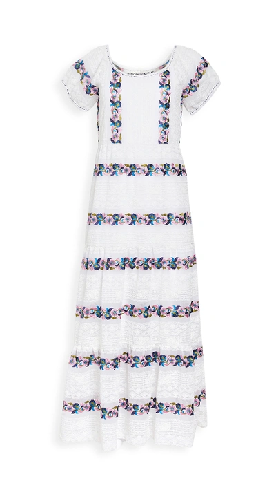 Shop Alix Of Bohemia Lucy Embroidery Dress In White/multi