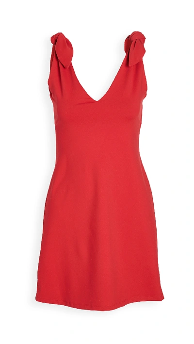 susana monaco tie shoulder a line dress