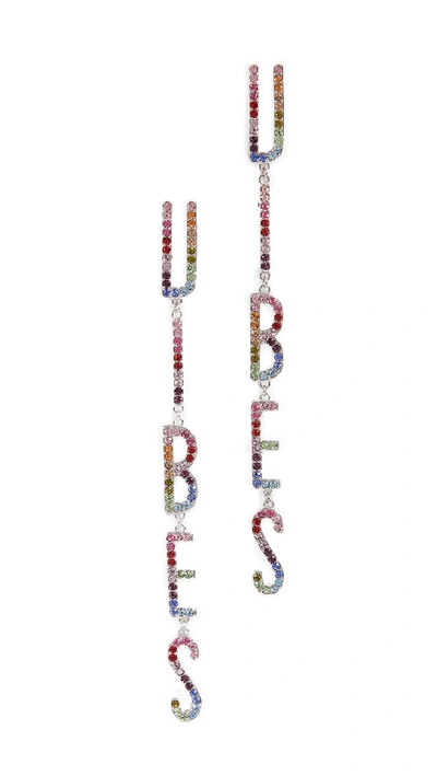 Shop Ireneisgood Vibes Earrings In Multicolor