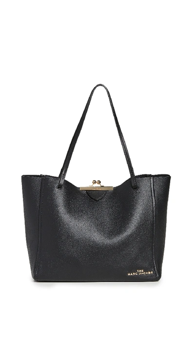 Shop The Marc Jacobs The Kiss Lock Tote In Black