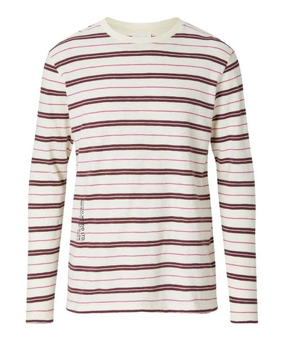 Shop Wood Wood Peter Striped Long-sleeve T-shirt In Off-white