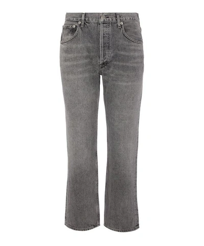 Shop Agolde Ripley Mid-rise Straight Fit Jeans In Dovetail