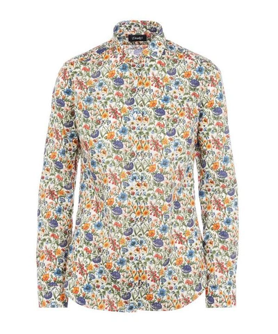 Shop Liberty London Rachel Classic Shirt In Blue