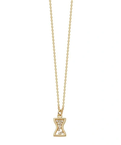 Shop Astley Clarke Gold Plated Vermeil Silver Biography White Sapphire Hourglass Pendant Necklace
