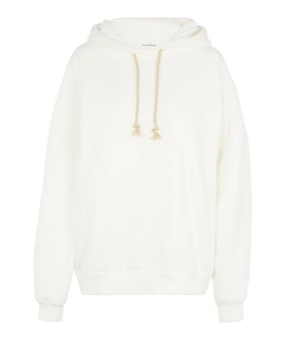 Shop Acne Studios Pink Label Hoodie In Optic White