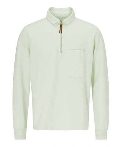 Shop Albam Half-zip Pocket Sweatshirt In Ecru