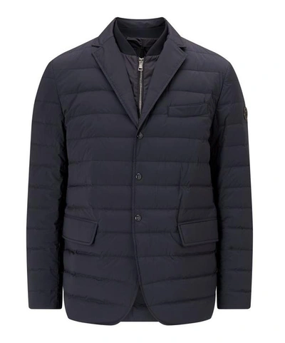 Shop Moncler Cyprien Down-filled Technical Blazer In Navy