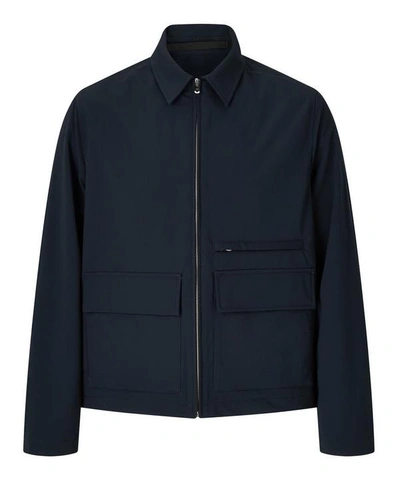 Shop Norse Projects Skive Travel Performance Jacket In Dark Navy