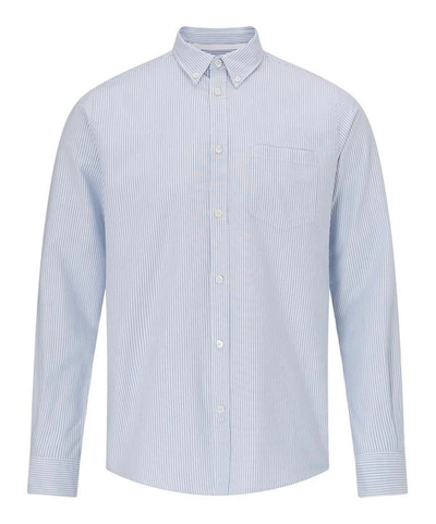 Shop Norse Projects Anton Oxford Candy Stripe Shirt In Blue Stripe